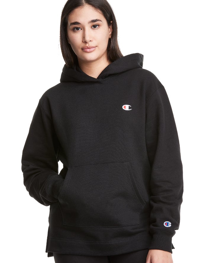 Champion Hoodie Dames - Zwart - Reverse Weave Open Bottom ( 548706-JIR )